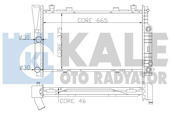 KALE OTO RADYATÖR radiatorius, variklio aušinimas 351700